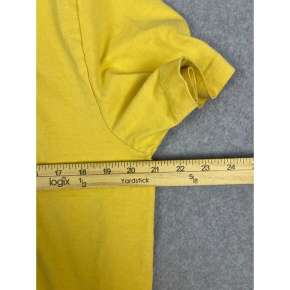Life is Good Talk Birdie To Me Golf Shirt Size M Yellow Short Sleeve Crusher Tee - Picture 7 of 8